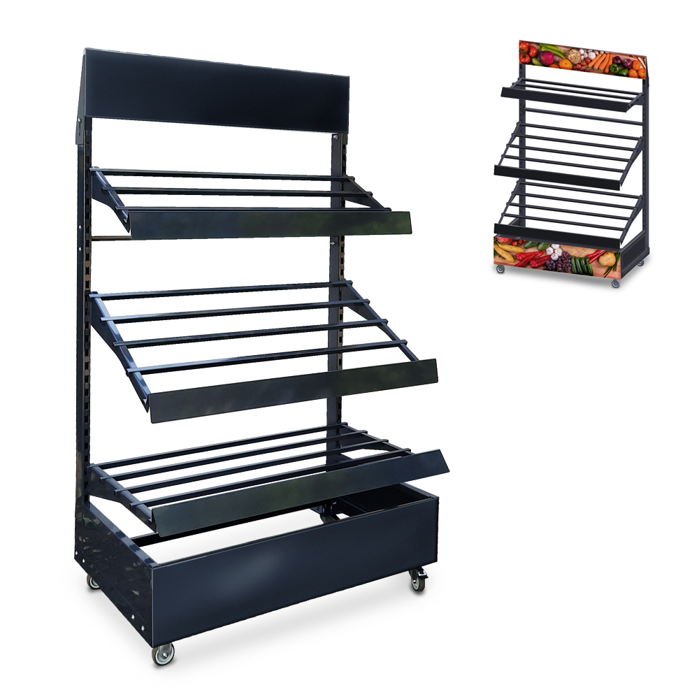 OG 1803 – 3-stufiges Obst und Gemüseregal, rollbar
